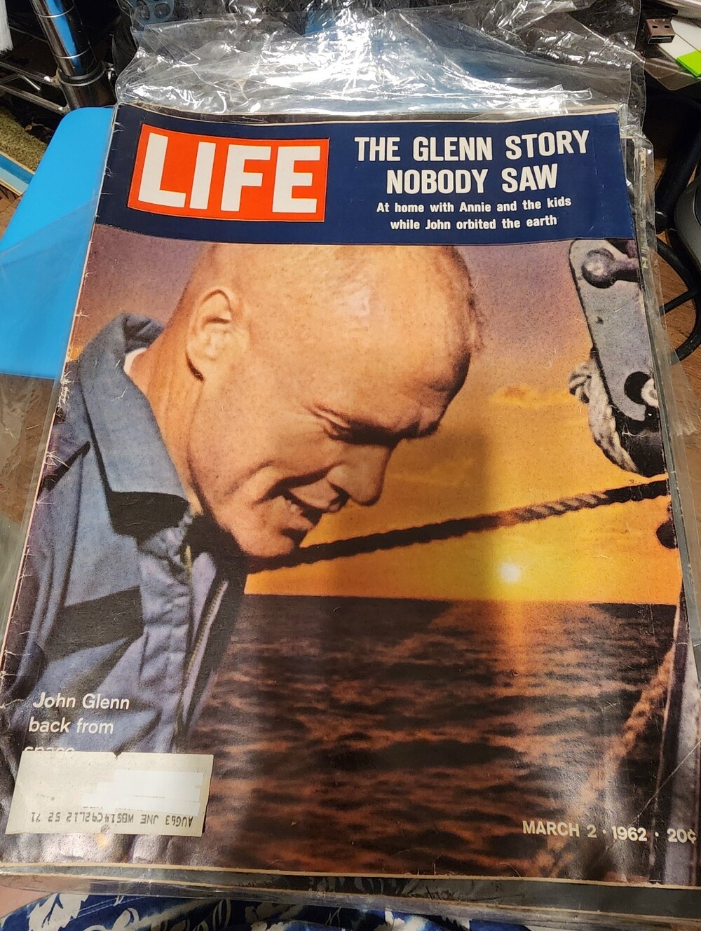 Vintage LIFE Magazine Cover Print - Blue and Orange Vintage Cover